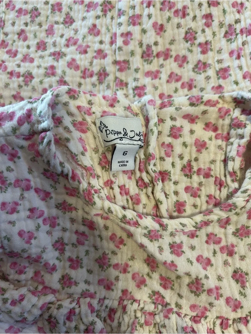 Pippa & Julie Girls Floral Matching Set Size 6 EUC Boutique Party Easter